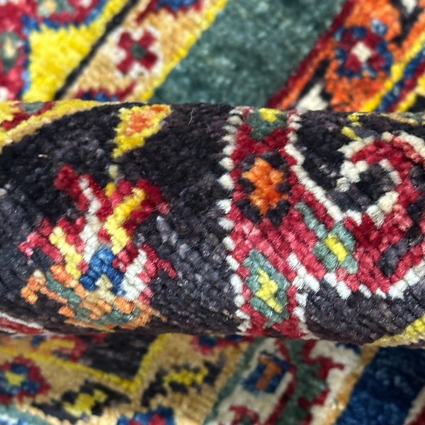 Afghan Shawl Tribal Hand Knotted Carpet, AR108 - 153 x 202 cm