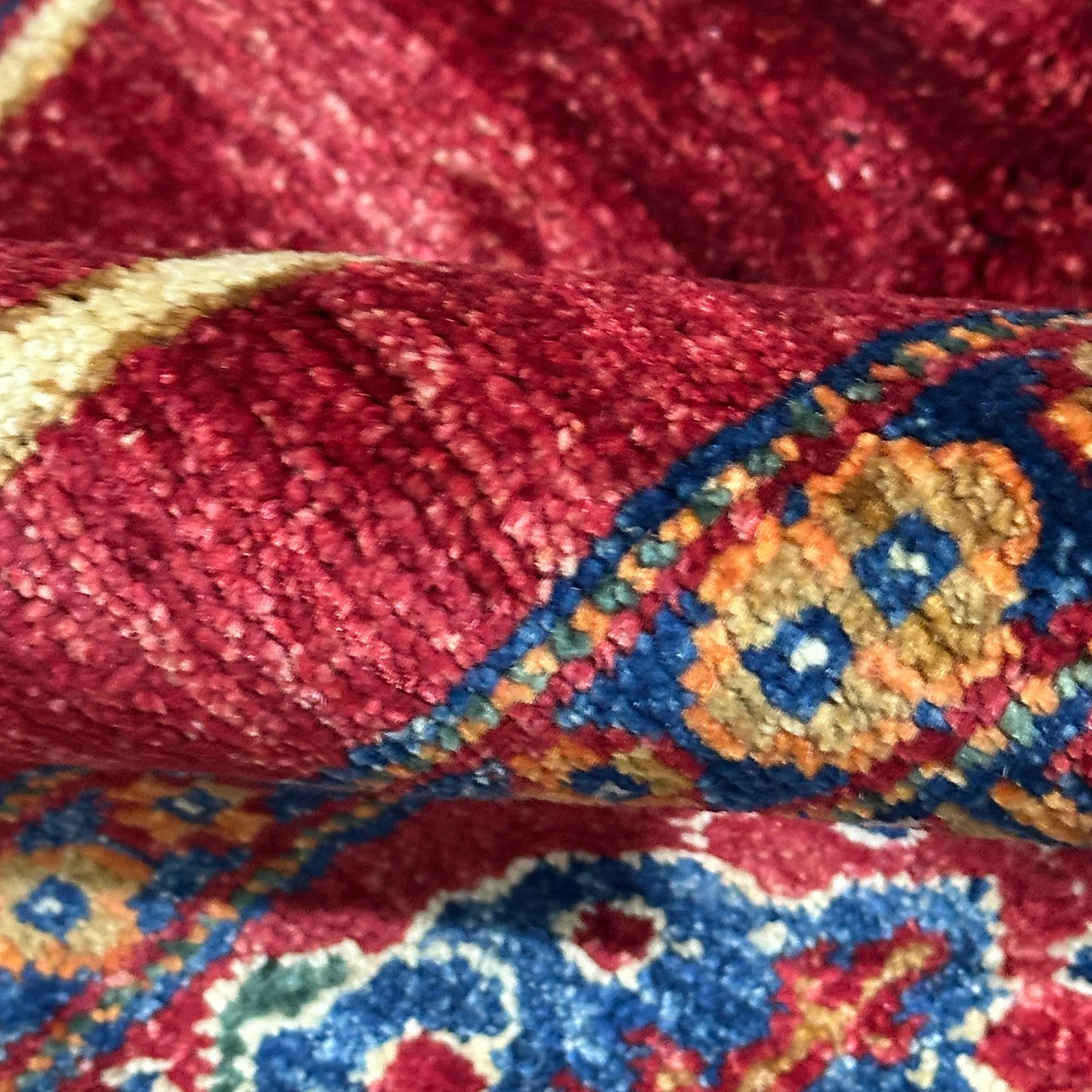 Afghan Shawl Tribal Hand Knotted Carpet, AR131 - 122 x 185 cm