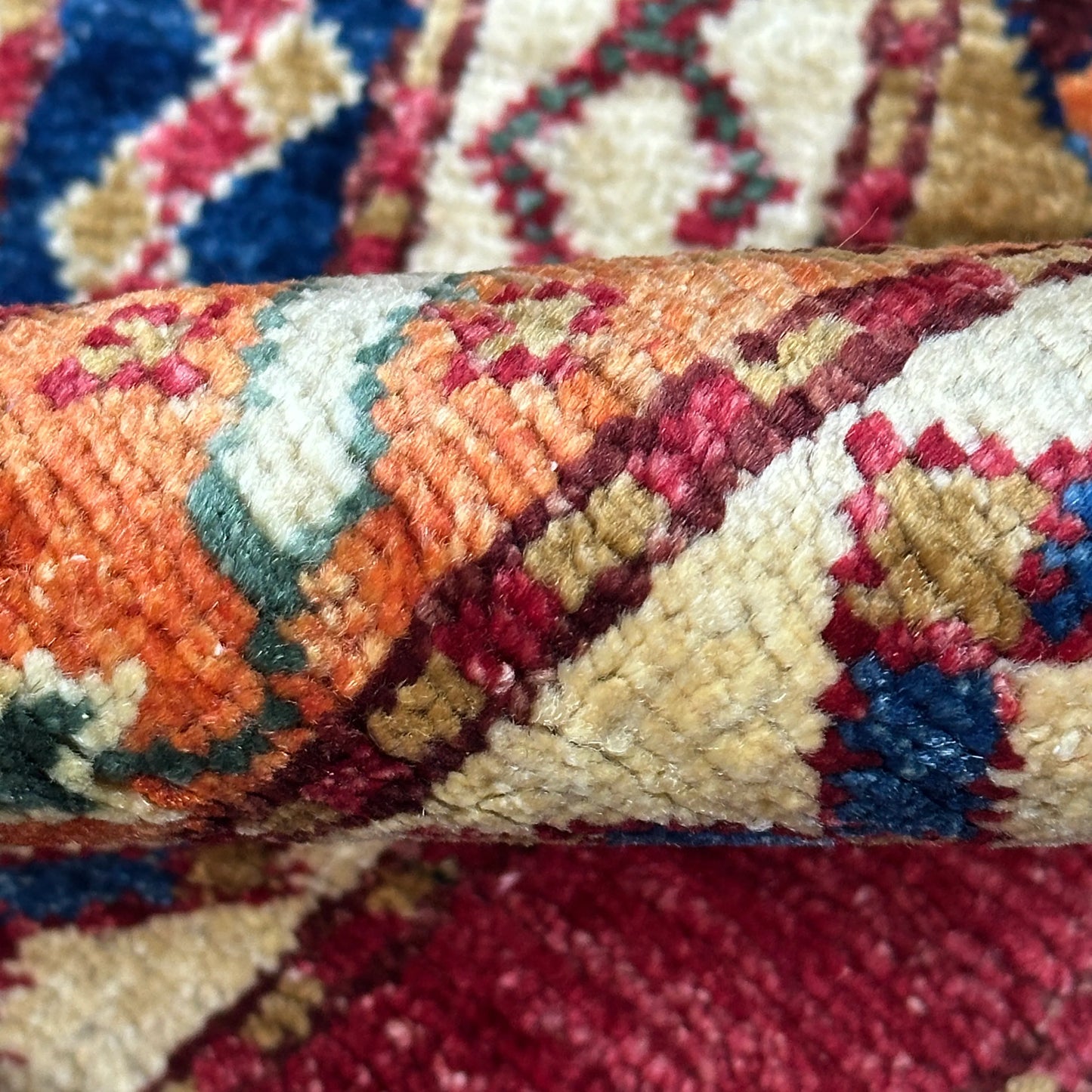 Afghan Shawl Tribal Hand Knotted Carpet, AR75 - 98 x 159 cm