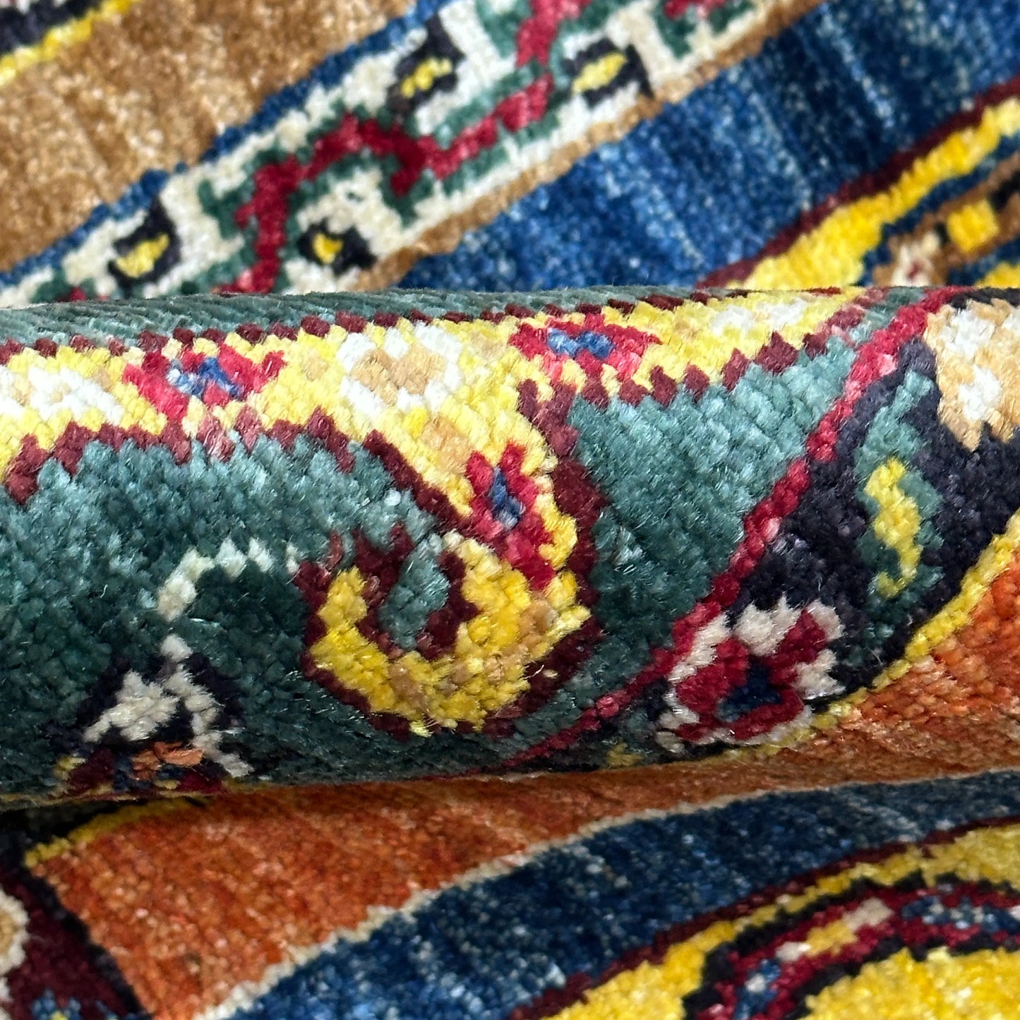 Afghan Shawl Tribal Hand Knotted Carpet, AR98 - 149 x 192 cm
