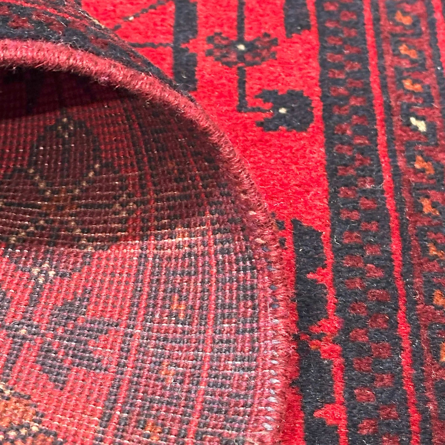 Handmade Afghan Khal Mohammadi Carpet, KM6001, Red - 80 x 120 cm