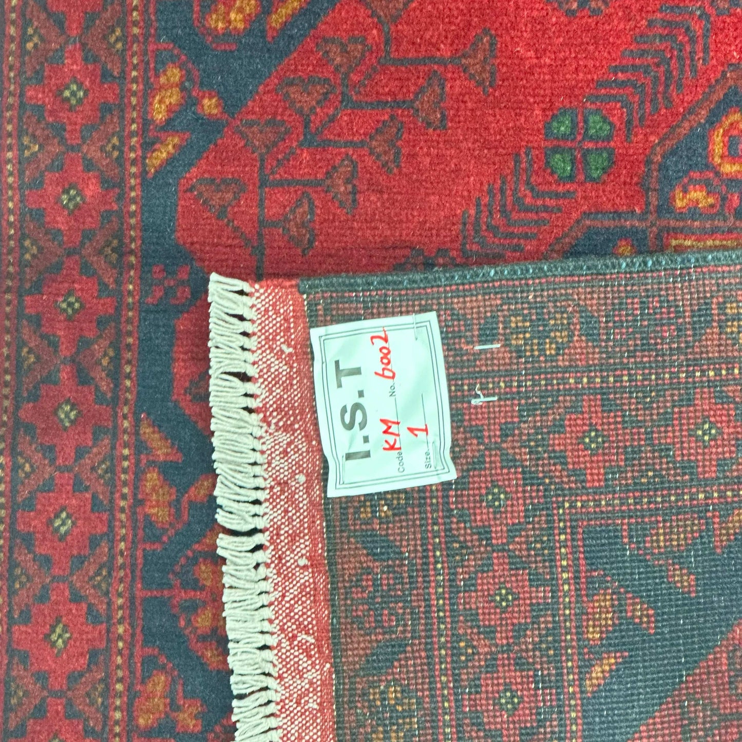 Handmade Afghan Khal Mohammadi Carpet, KM6002, Red - 80 x 120 cm