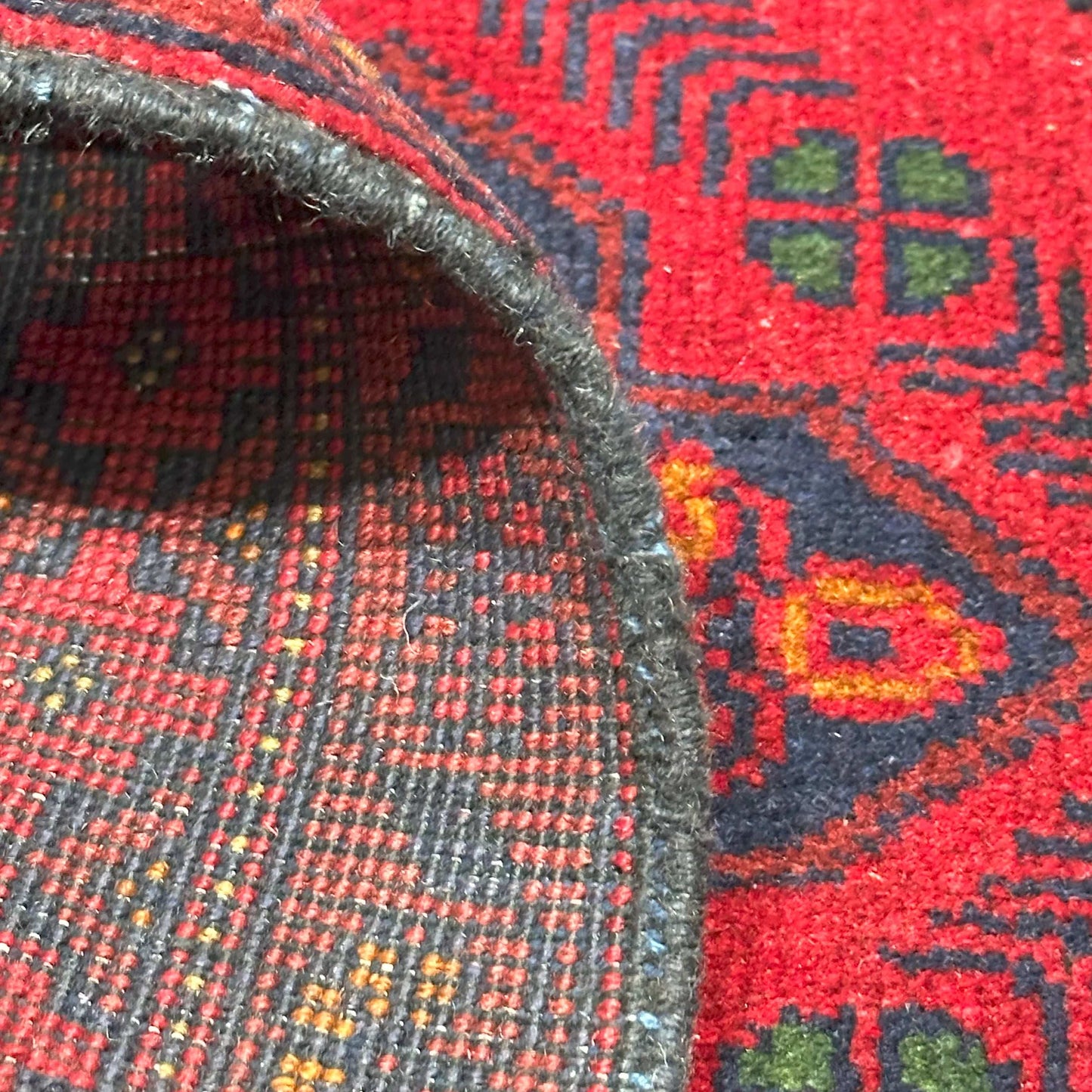Handmade Afghan Khal Mohammadi Carpet, KM6002, Red - 80 x 120 cm