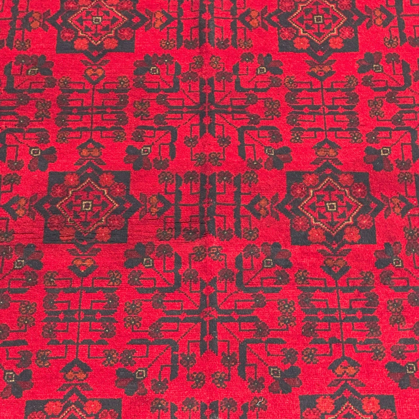 Handmade Afghan Khal Mohammadi Carpet, KM6004, Red - 150 x 200 cm