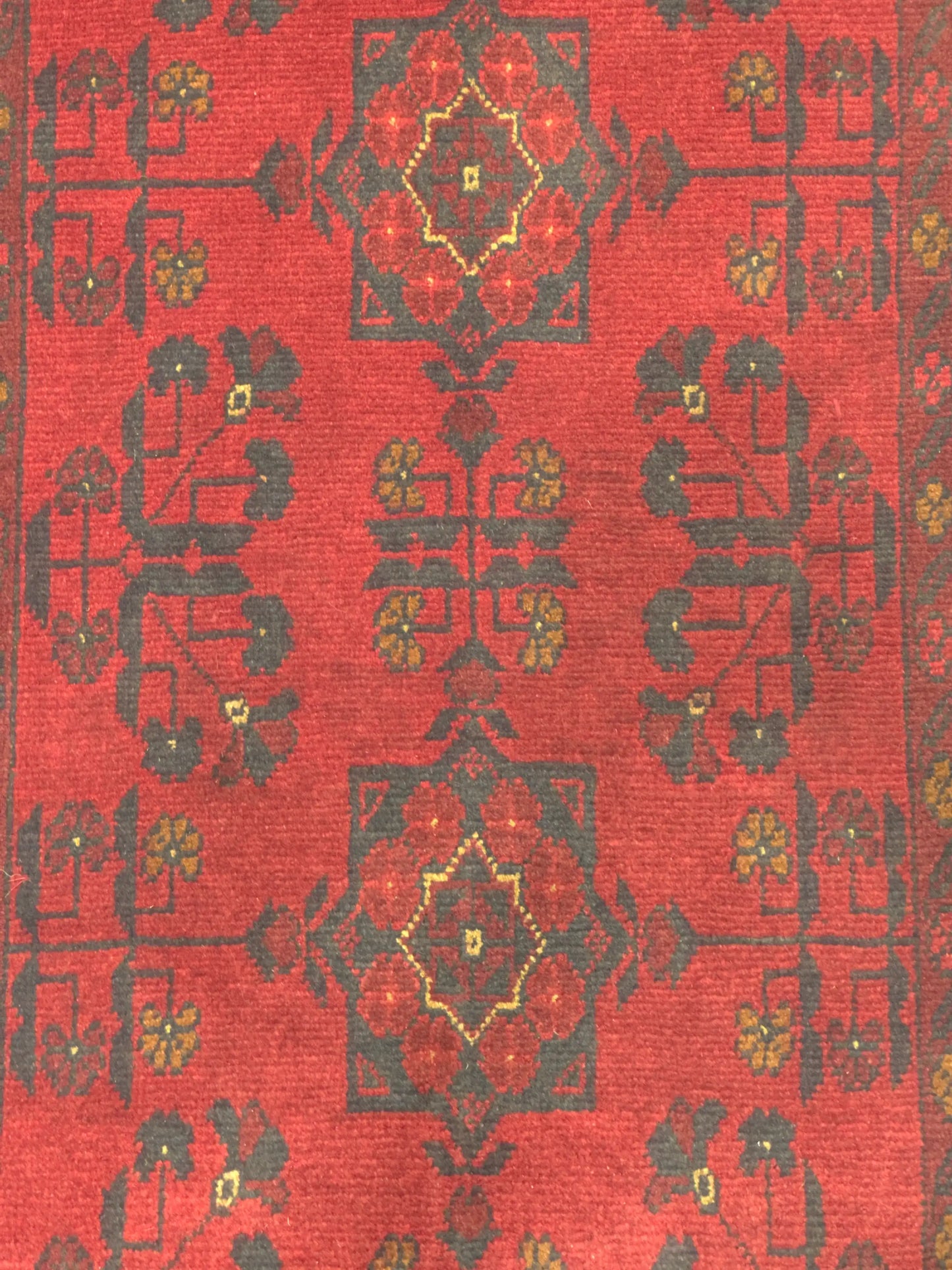 Handmade Afghan Khal Mohammadi Carpet, KM5003, Red - 50 x 100 cm