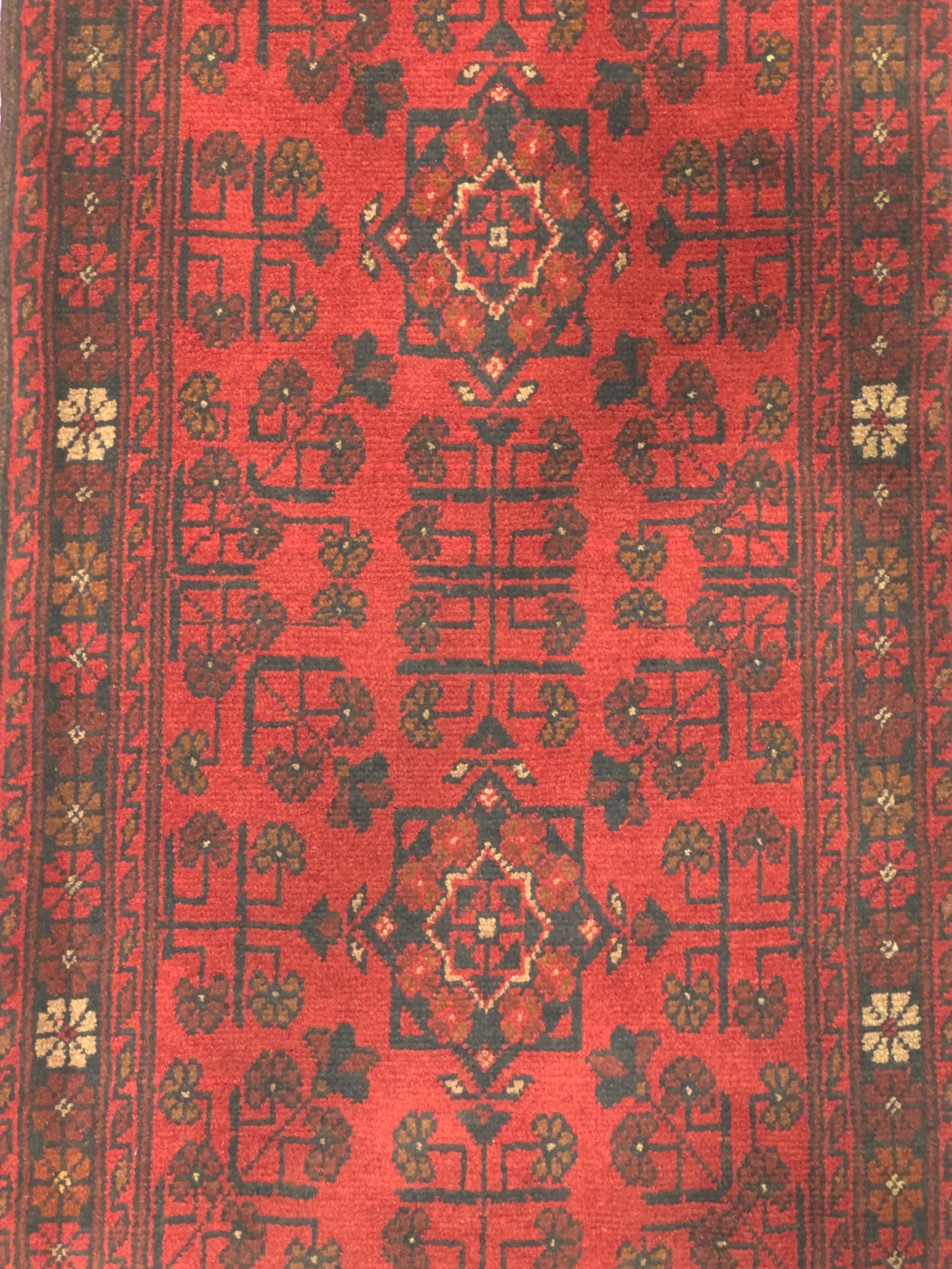 Handmade Afghan Khal Mohammadi Carpet, KM5034, Red - 50 x 100 cm
