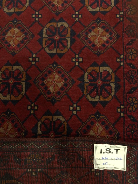 Handmade Afghan Khal Mohammadi Carpet, KM5041, Red - 50 x 100 cm