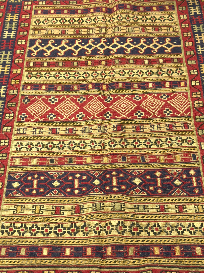 Sirjan Kilim, SJG196, Red - 100 x 150 cm
