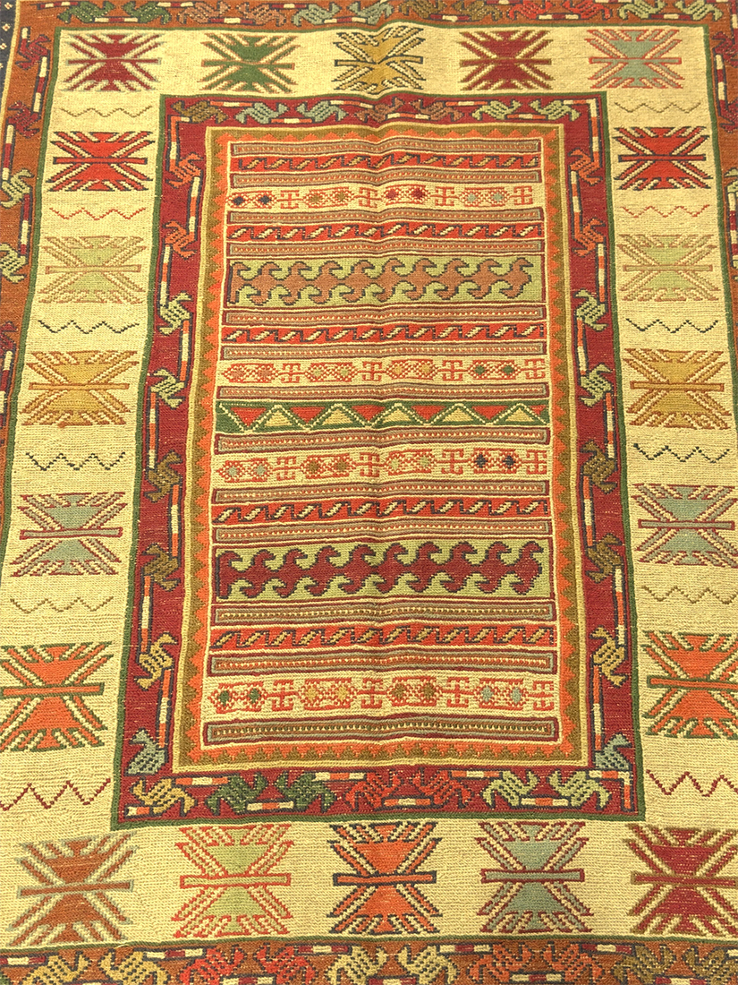 Sirjan Kilim, SJG241, Red - 100 x 150 cm