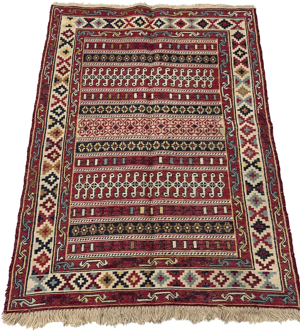 Sirjan Kilim, SJG325, Red - 100 x 150 cm