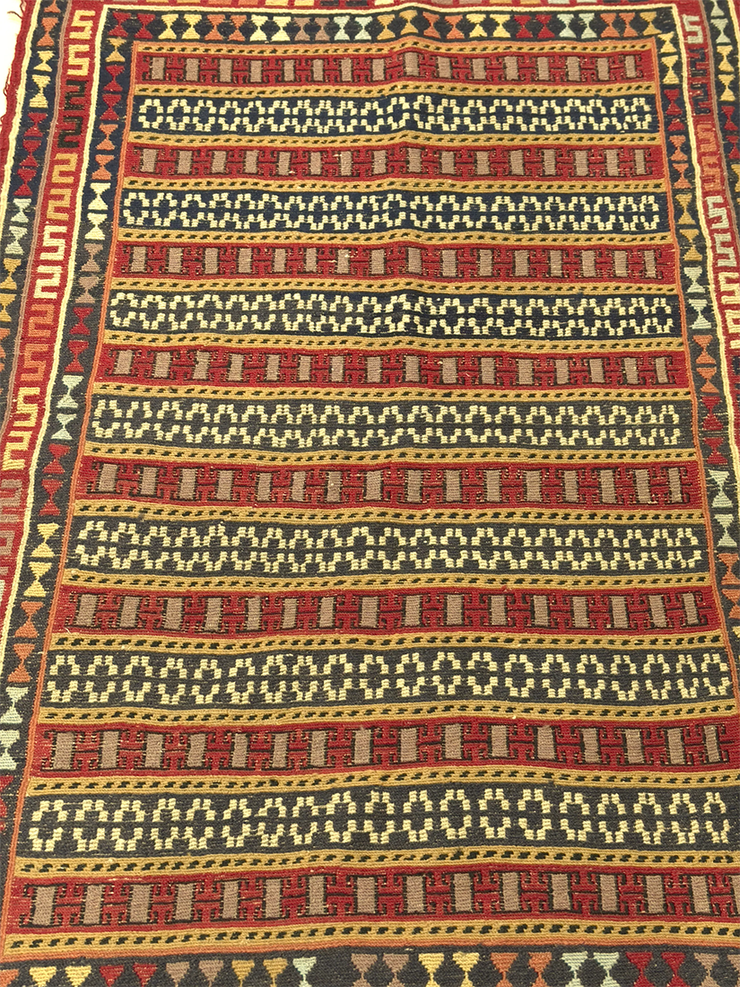 Sirjan Kilim, SJG441, Red - 100 x 150 cm