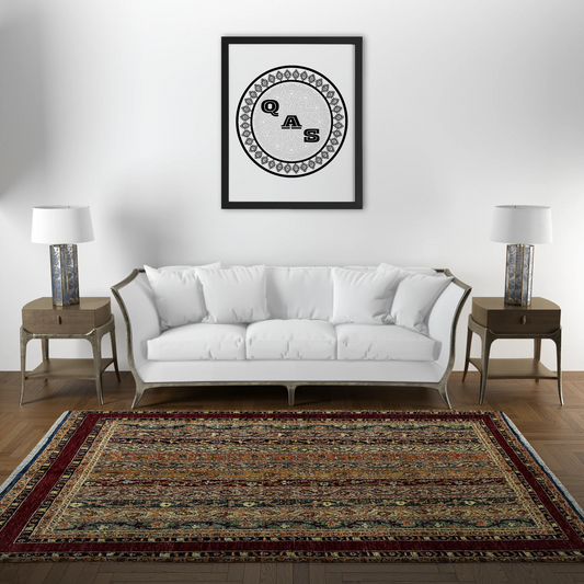 Afghan Shawl Tribal Hand Knotted Carpet, AR101 - 151 x 204 cm