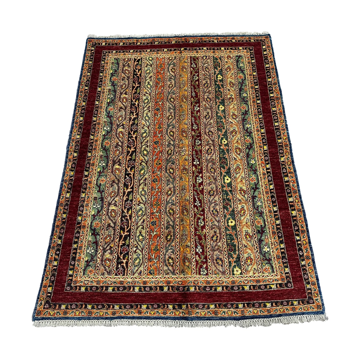 Afghan Shawl Tribal Hand Knotted Carpet, AR101 - 151 x 204 cm