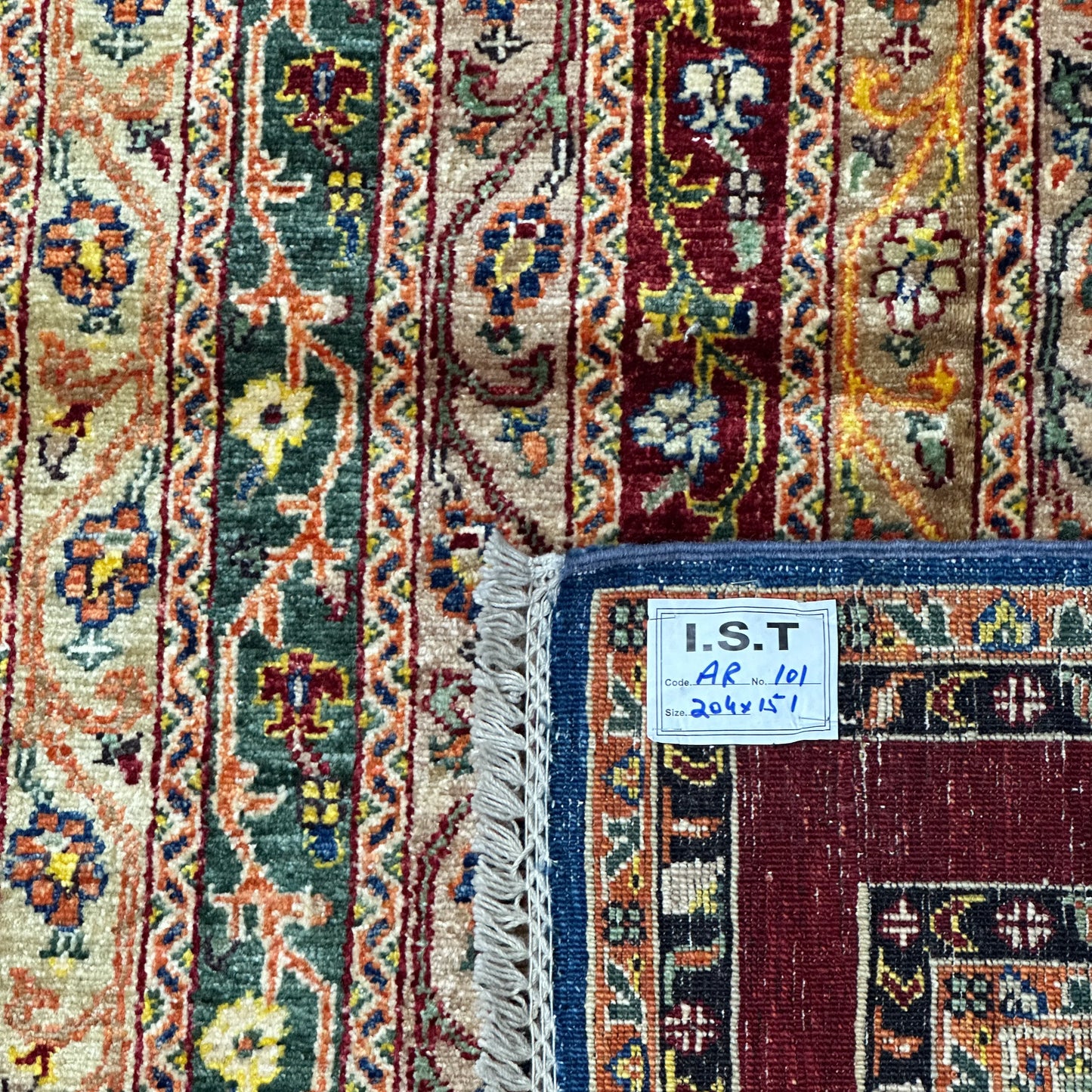 Afghan Shawl Tribal Hand Knotted Carpet, AR101 - 151 x 204 cm