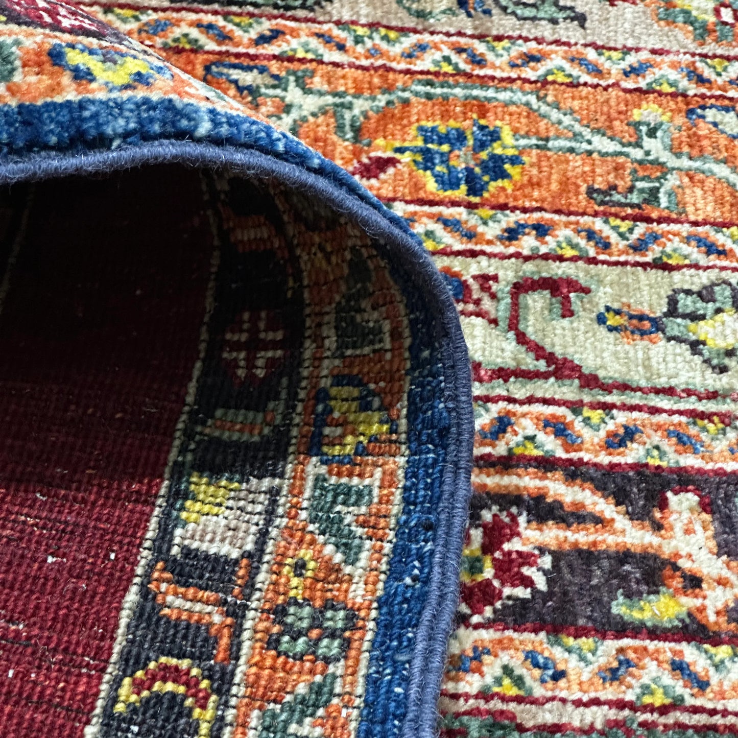 Afghan Shawl Tribal Hand Knotted Carpet, AR101 - 151 x 204 cm