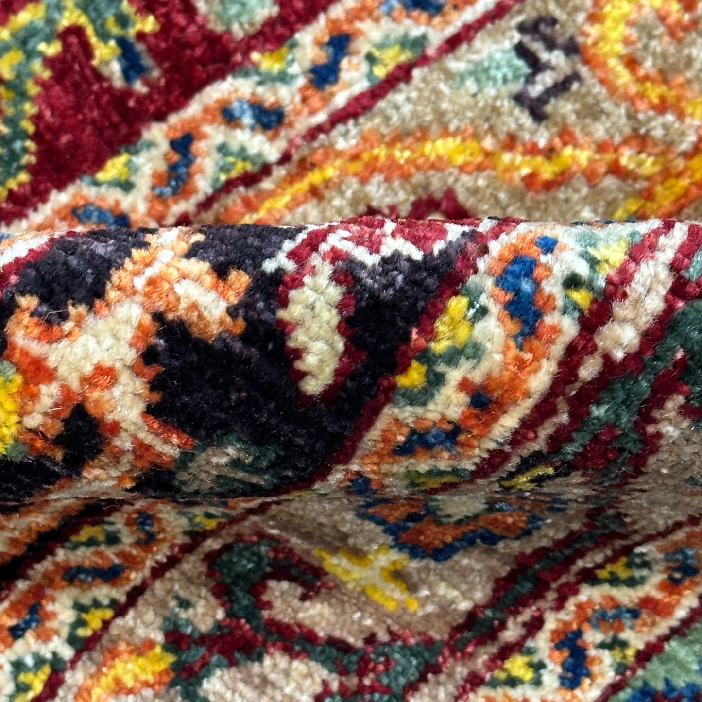 Afghan Shawl Tribal Hand Knotted Carpet, AR101 - 151 x 204 cm