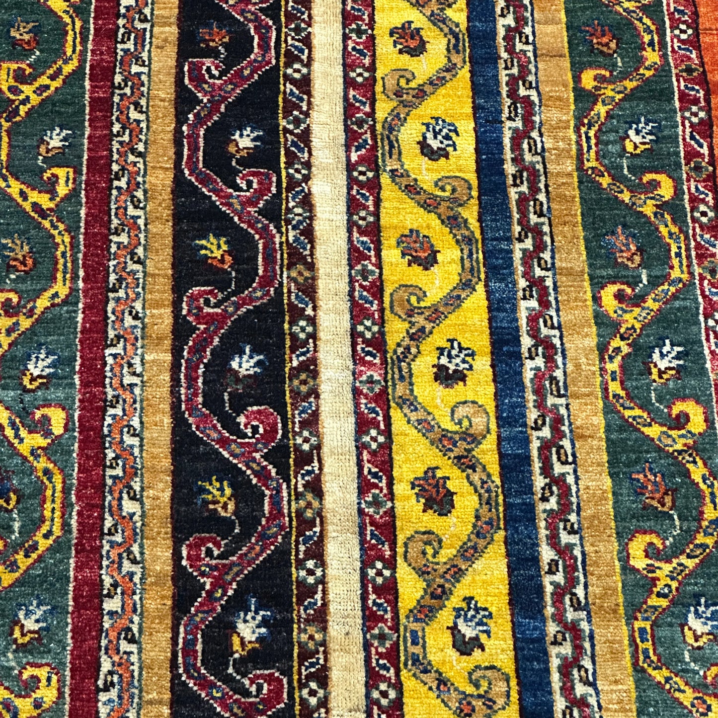 Afghan Shawl Tribal Hand Knotted Carpet, AR102 - 154 x 199 cm