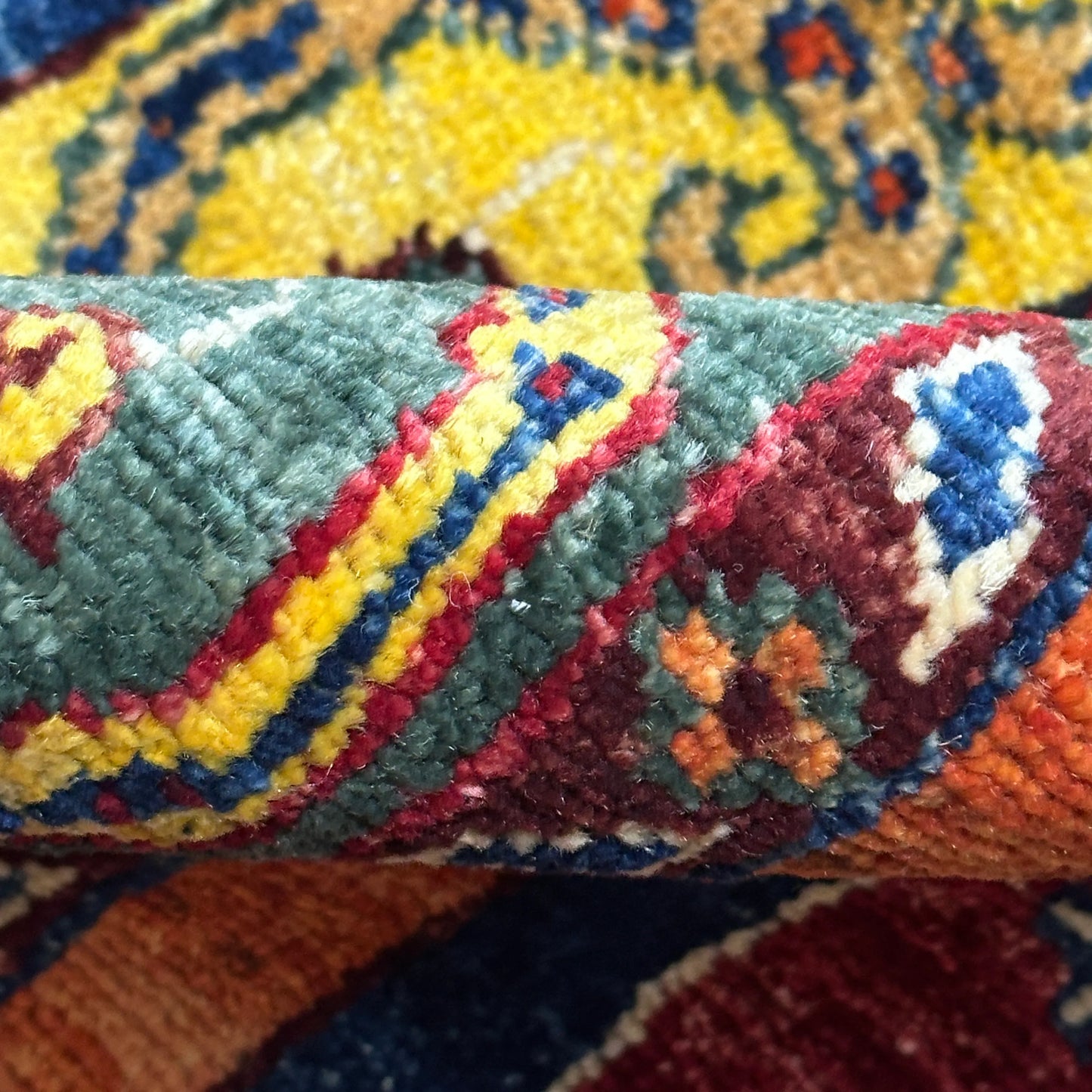 Afghan Shawl Tribal Hand Knotted Carpet, AR102 - 154 x 199 cm