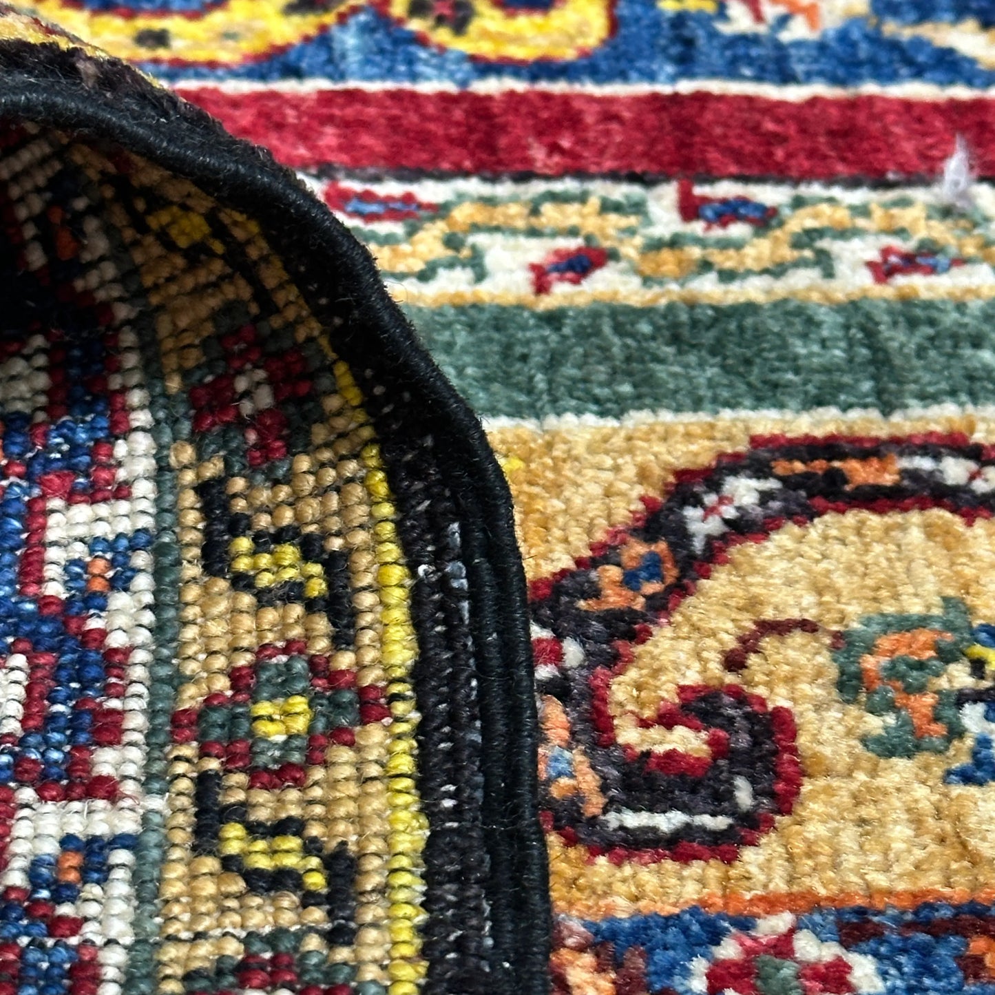Afghan Shawl Tribal Hand Knotted Carpet, AR108 - 153 x 202 cm