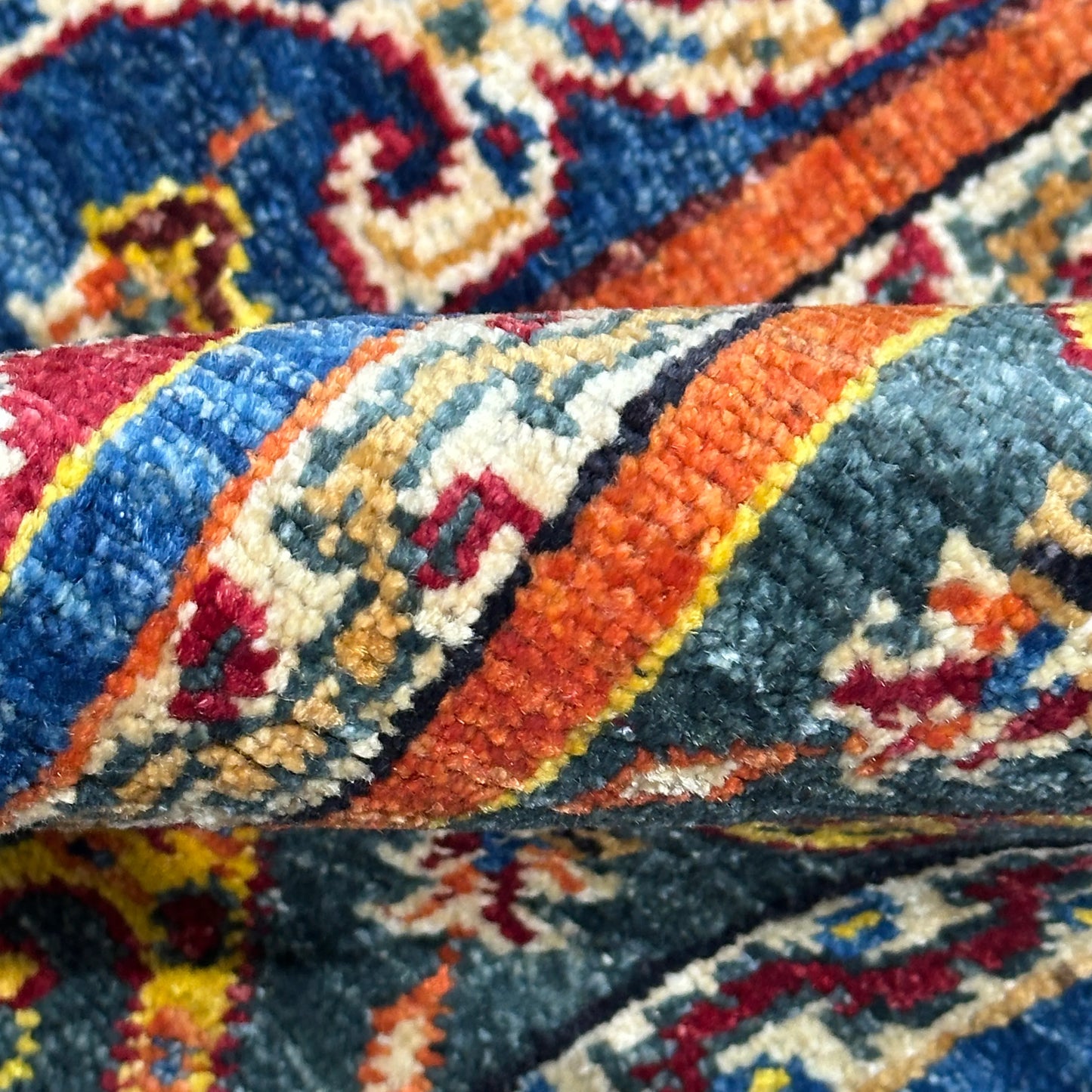 Afghan Shawl Tribal Hand Knotted Carpet, AR127 - 118 x 179 cm