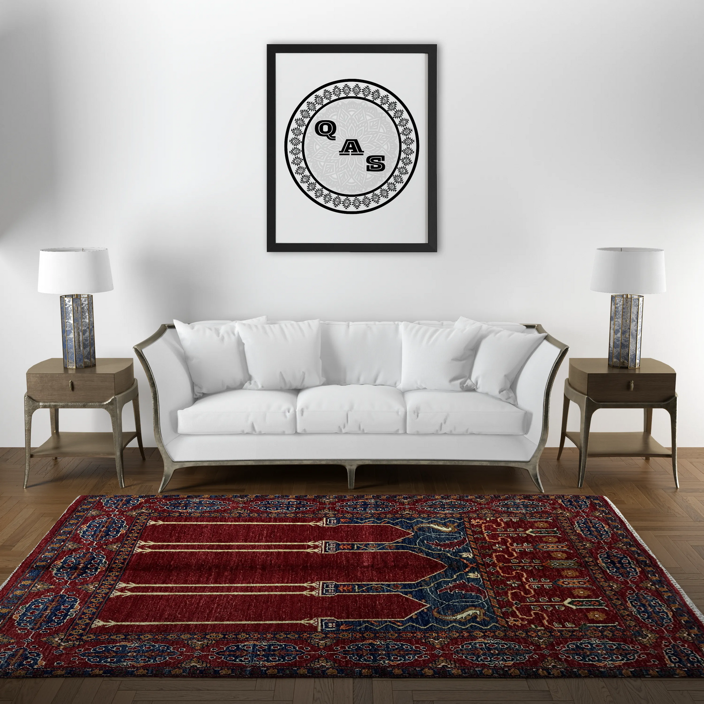 Afghan Shawl Tribal Hand Knotted Carpet, AR131 - 122 x 185 cm