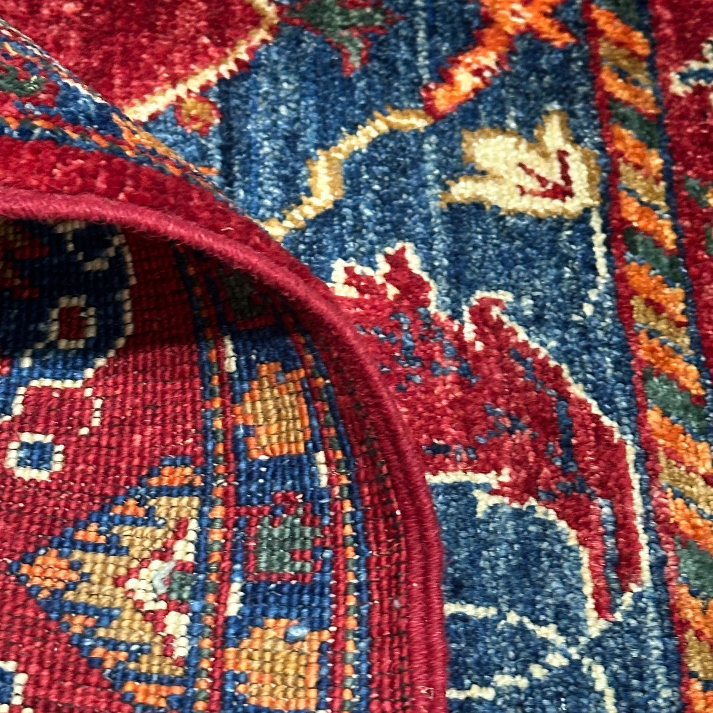 Afghan Shawl Tribal Hand Knotted Carpet, AR131 - 122 x 185 cm