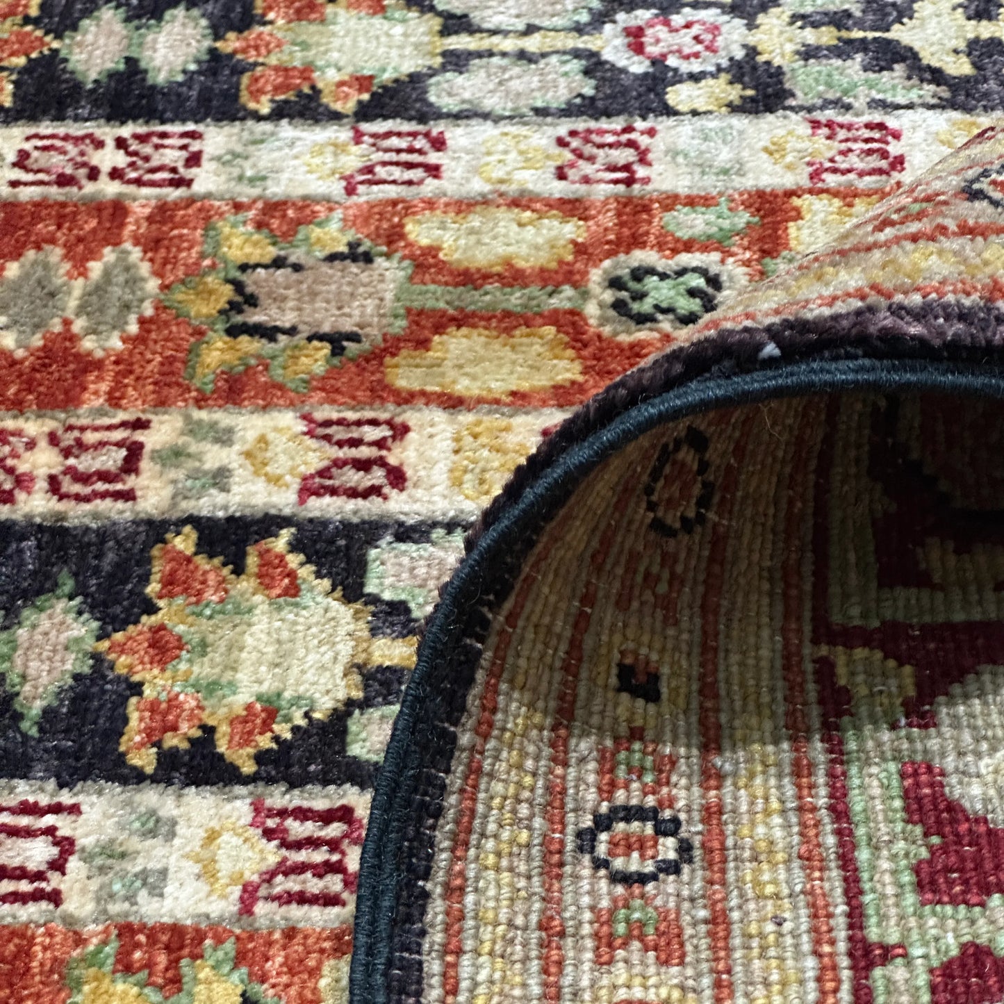 Afghan Shawl Tribal Hand Knotted Carpet, AR136 - 125 x 185 cm