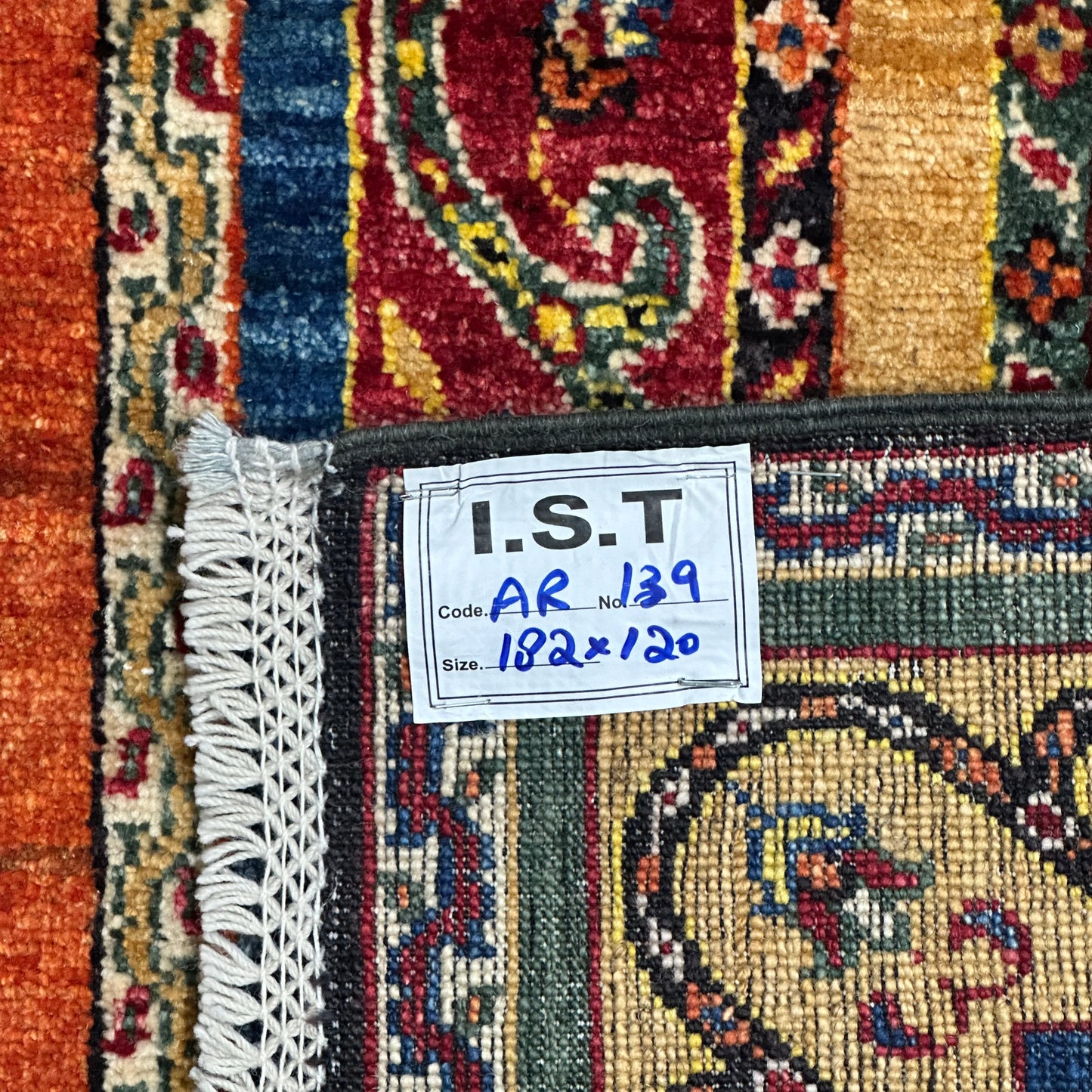 Afghan Shawl Tribal Hand Knotted Carpet, AR139 - 120 x 182 cm