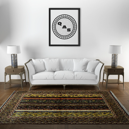 Afghan Shawl Tribal Hand Knotted Carpet, AR62 - 102 x 148 cm