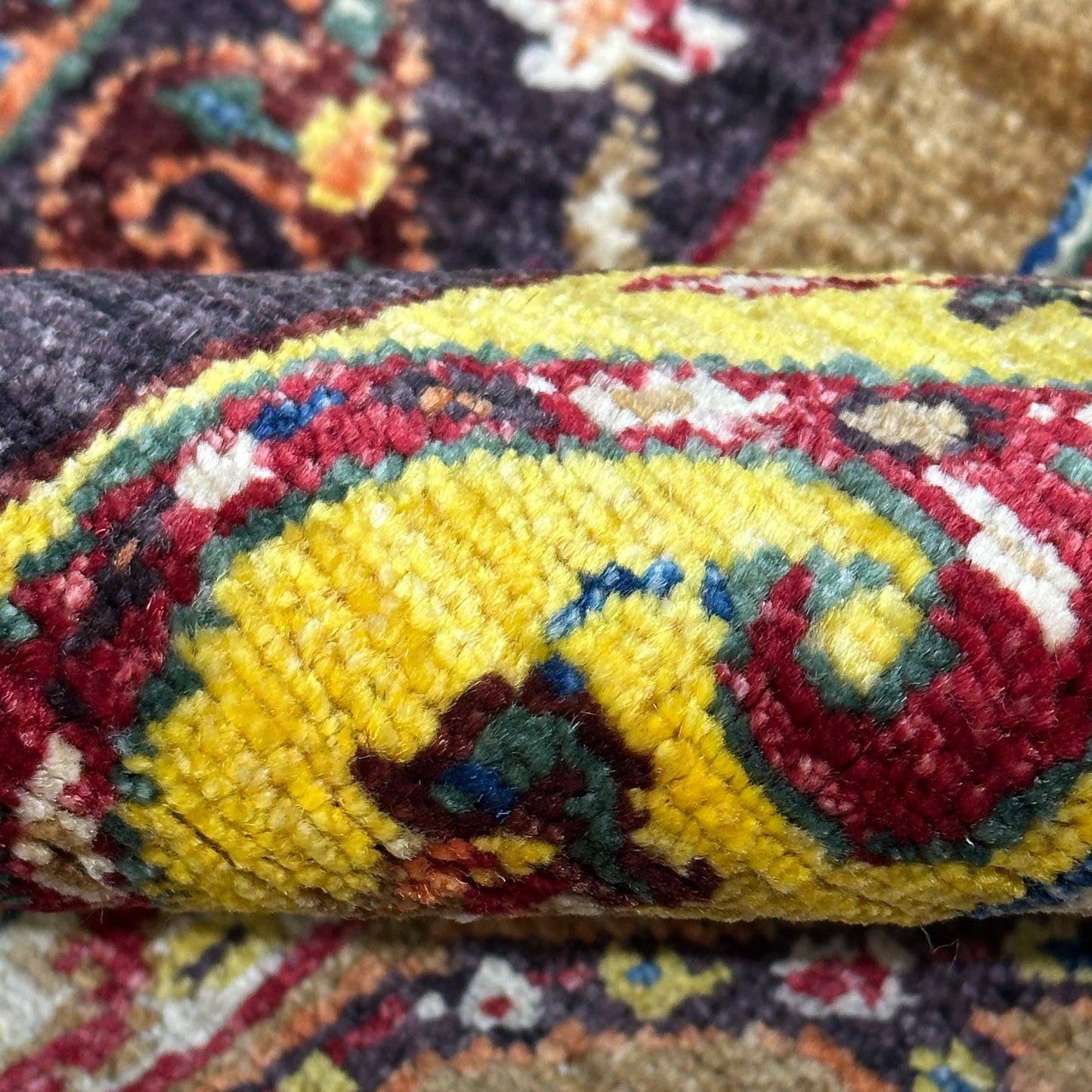 Afghan Shawl Tribal Hand Knotted Carpet, AR62 - 102 x 148 cm