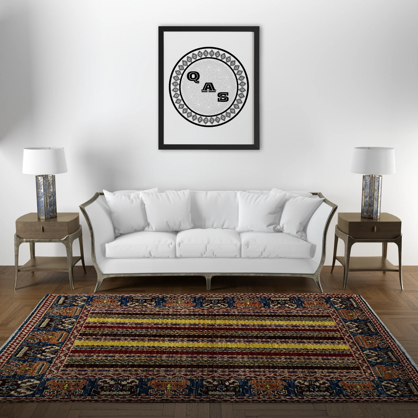 Afghan Shawl Tribal Hand Knotted Carpet, AR71 - 105 x 149 cm