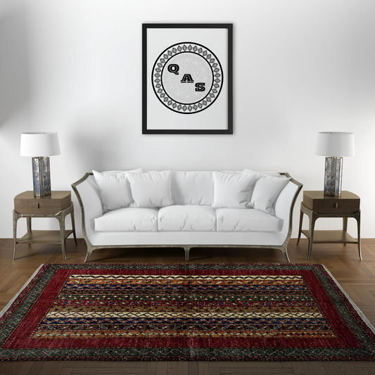 Afghan Shawl Tribal Hand Knotted Carpet, AR75 - 98 x 159 cm