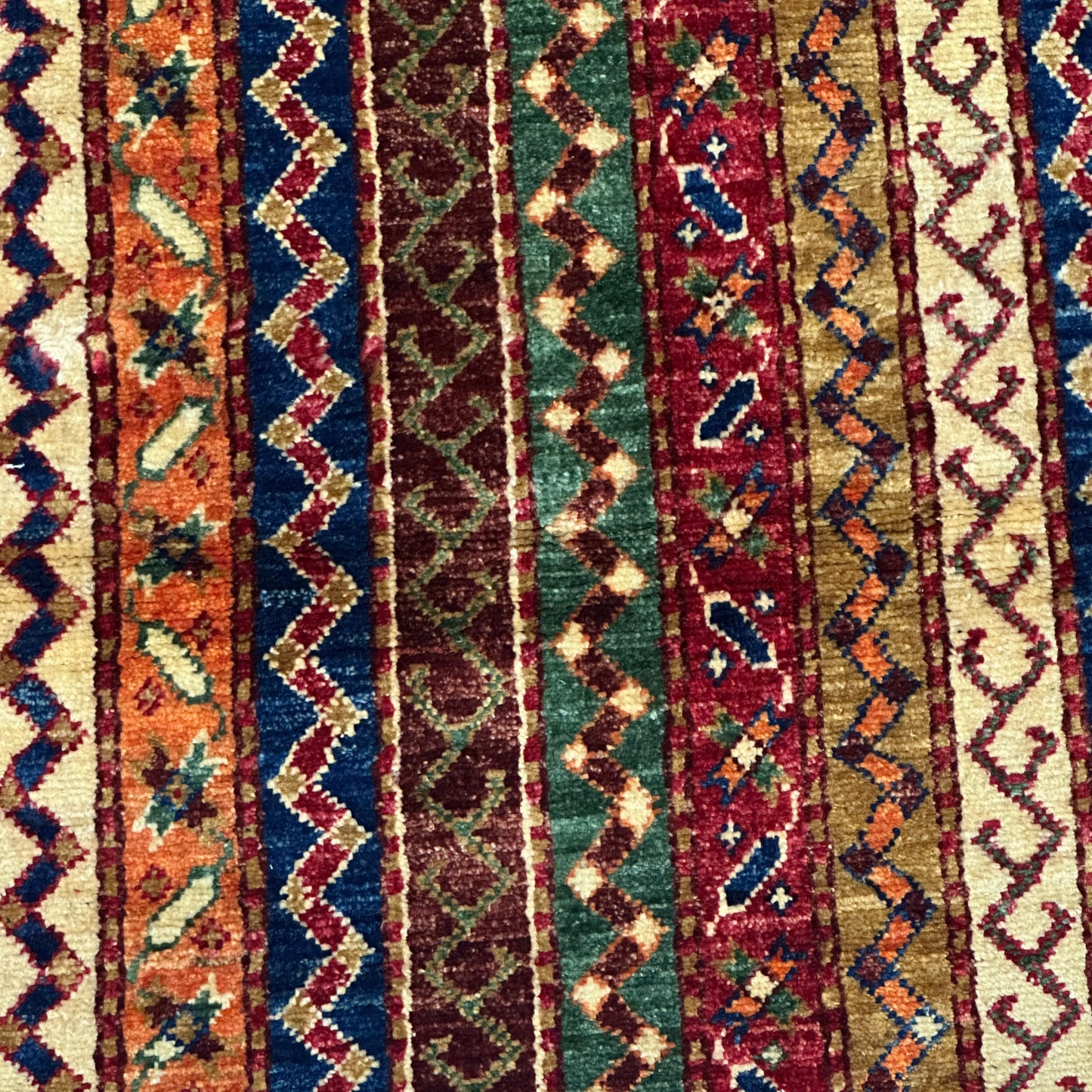 Afghan Shawl Tribal Hand Knotted Carpet, AR75 - 98 x 159 cm