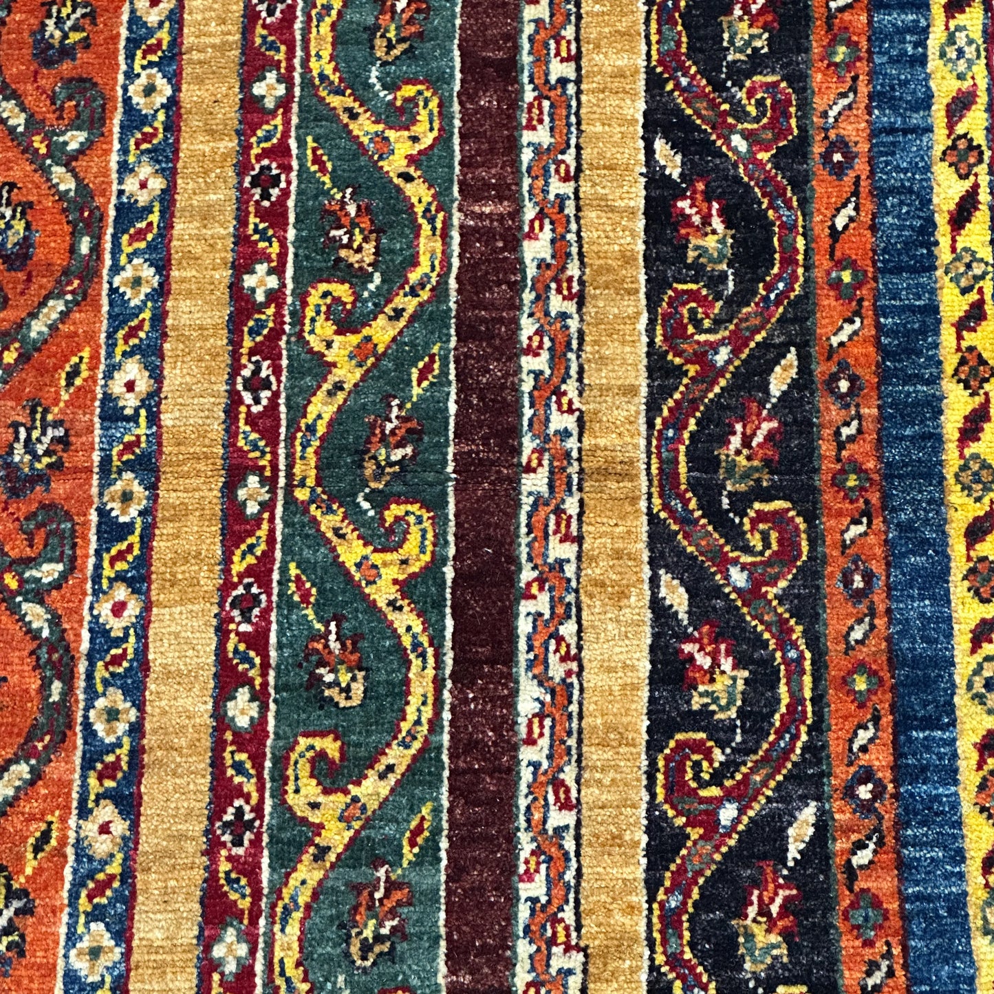 Afghan Shawl Tribal Hand Knotted Carpet, AR85 - 106 x 149 cm