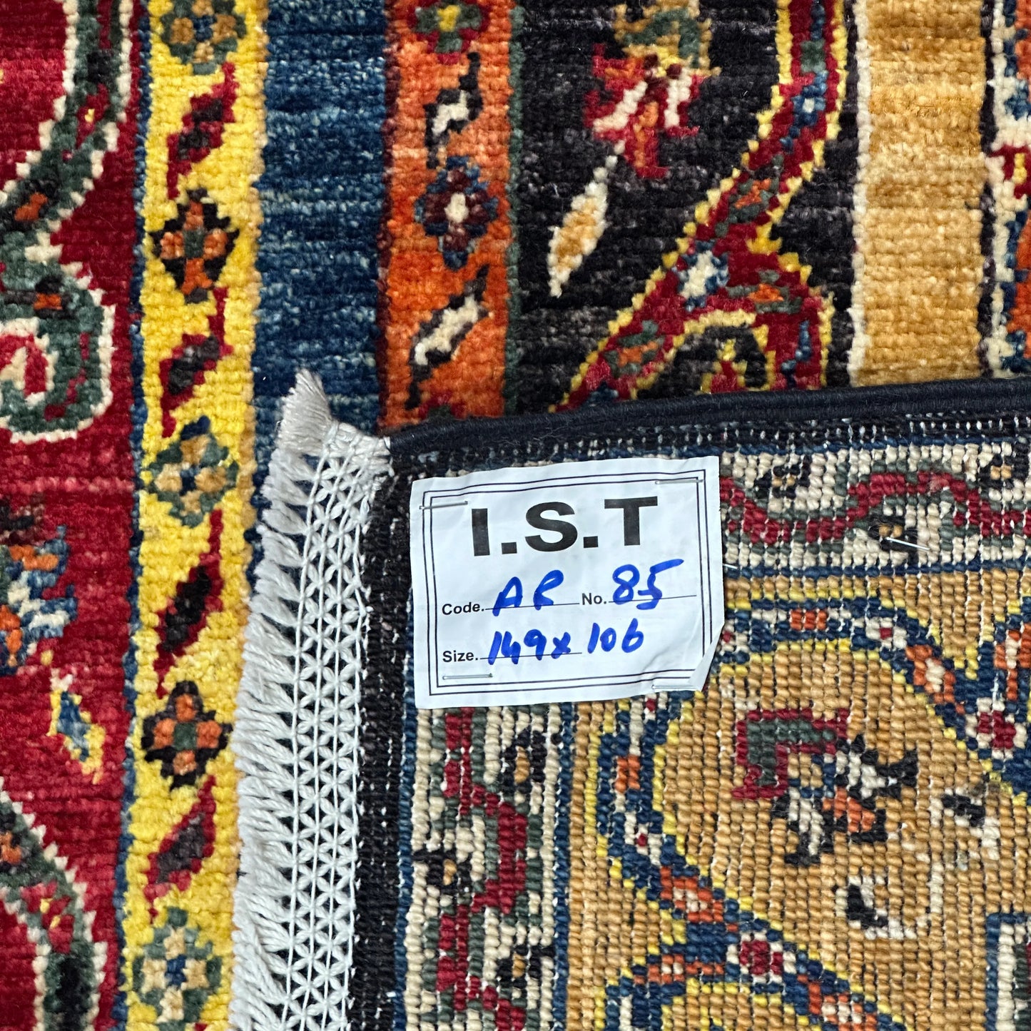 Afghan Shawl Tribal Hand Knotted Carpet, AR85 - 106 x 149 cm