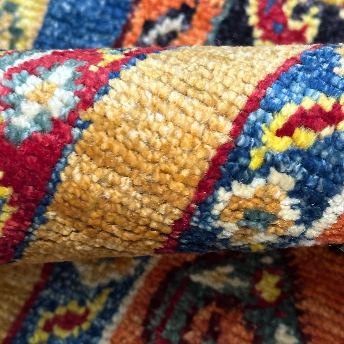 Afghan Shawl Tribal Hand Knotted Carpet, AR85 - 106 x 149 cm