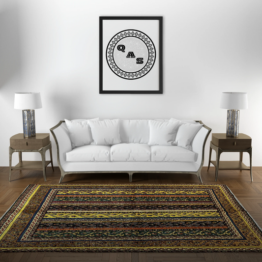 Afghan Shawl Tribal Hand Knotted Carpet, AR98 - 149 x 192 cm