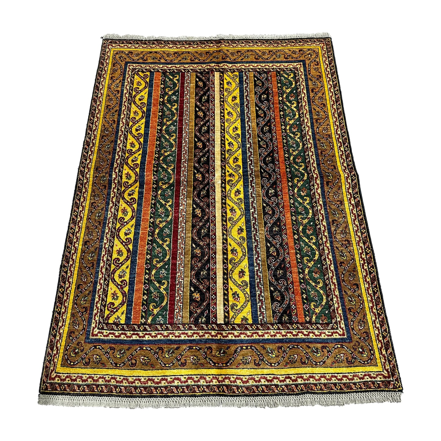 Afghan Shawl Tribal Hand Knotted Carpet, AR98 - 149 x 192 cm