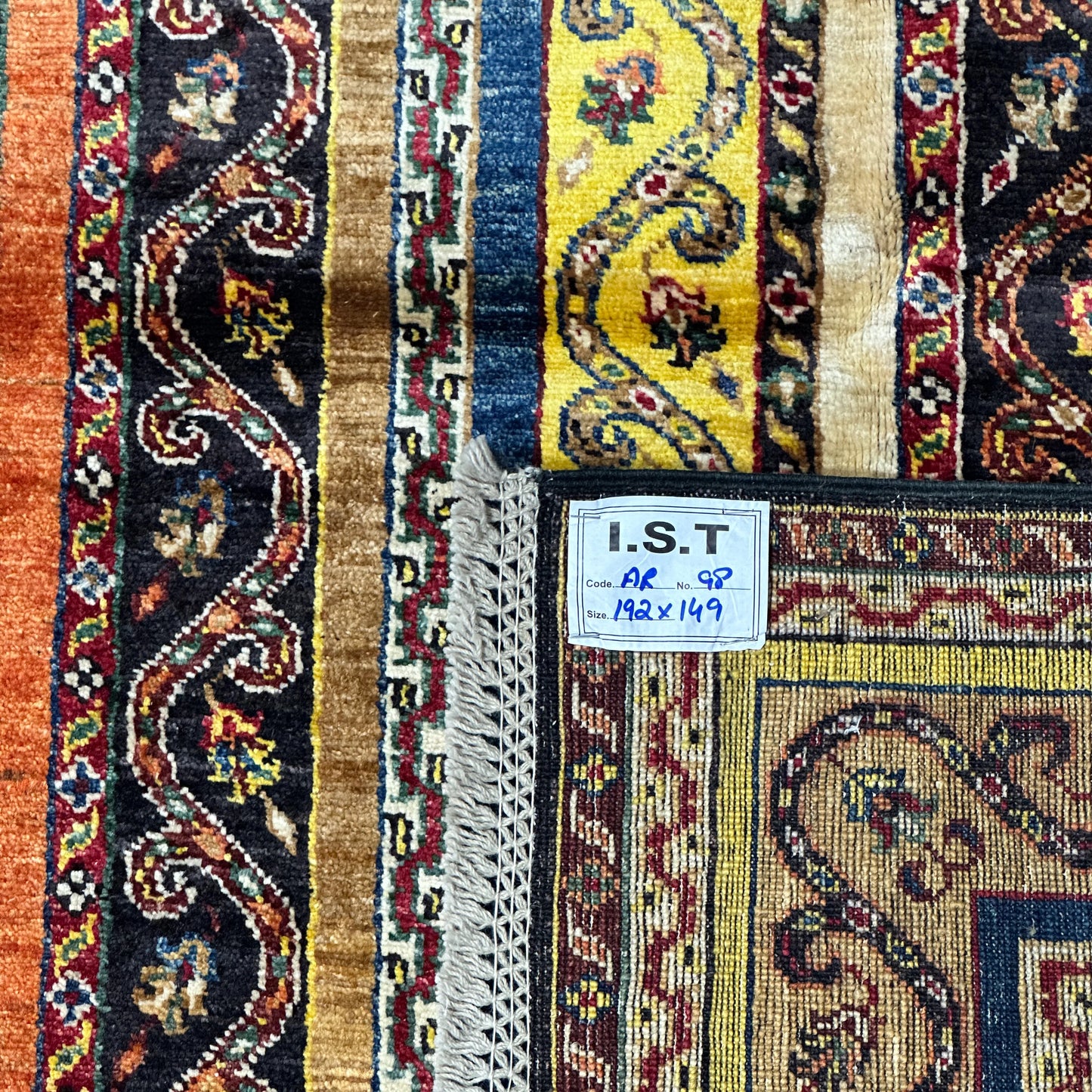 Afghan Shawl Tribal Hand Knotted Carpet, AR98 - 149 x 192 cm