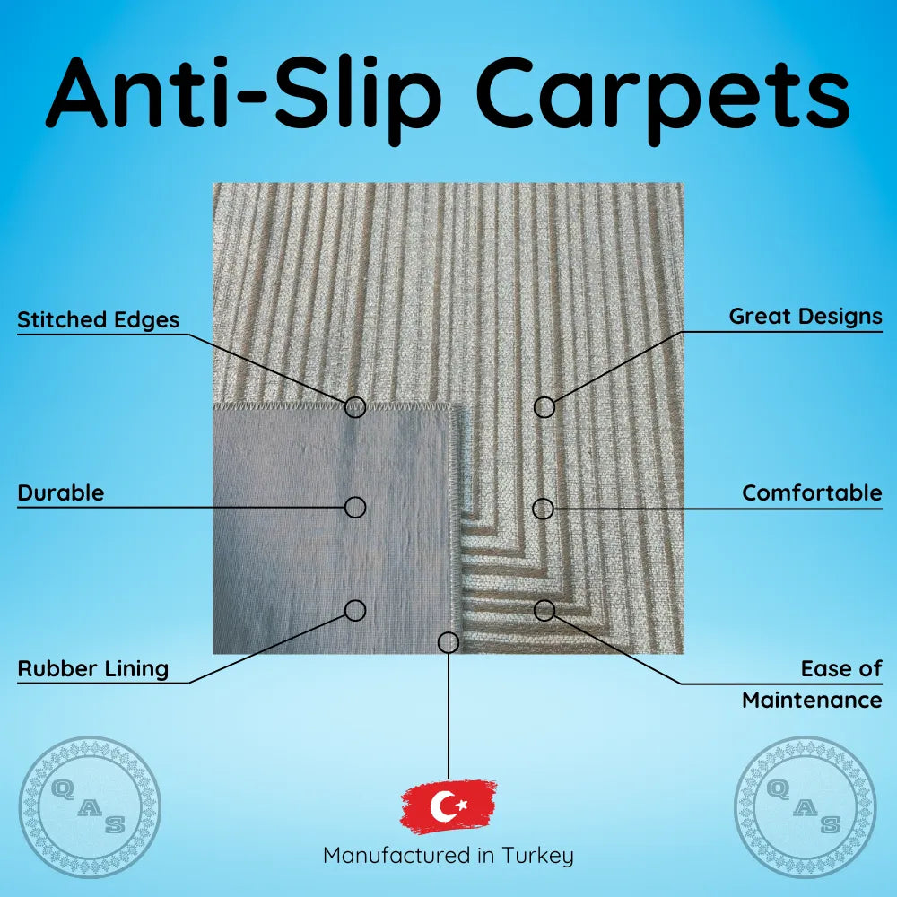 Anti Slip Carpet, AS21 - Beige & Cream