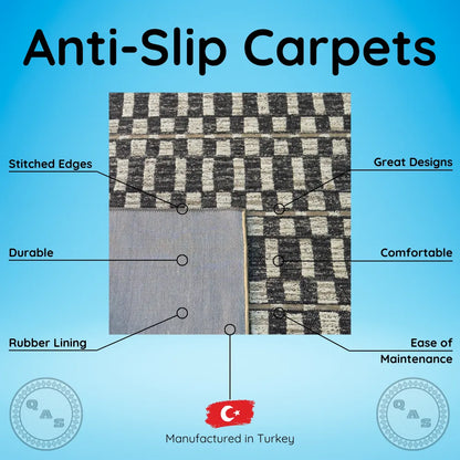 Anti Slip Carpet, AS8 -  Cream & Grey