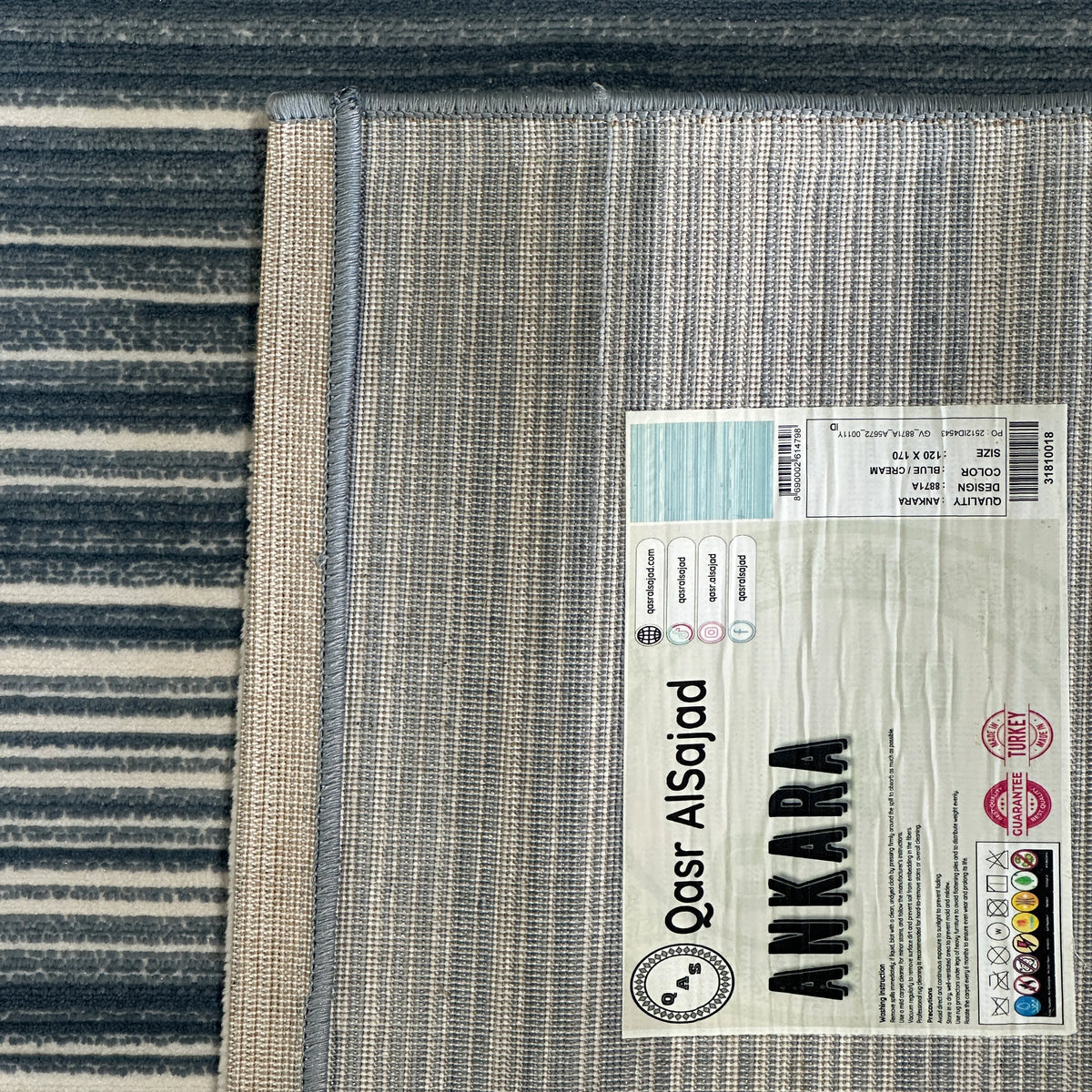 Ankara Striped Carpet, 8871A