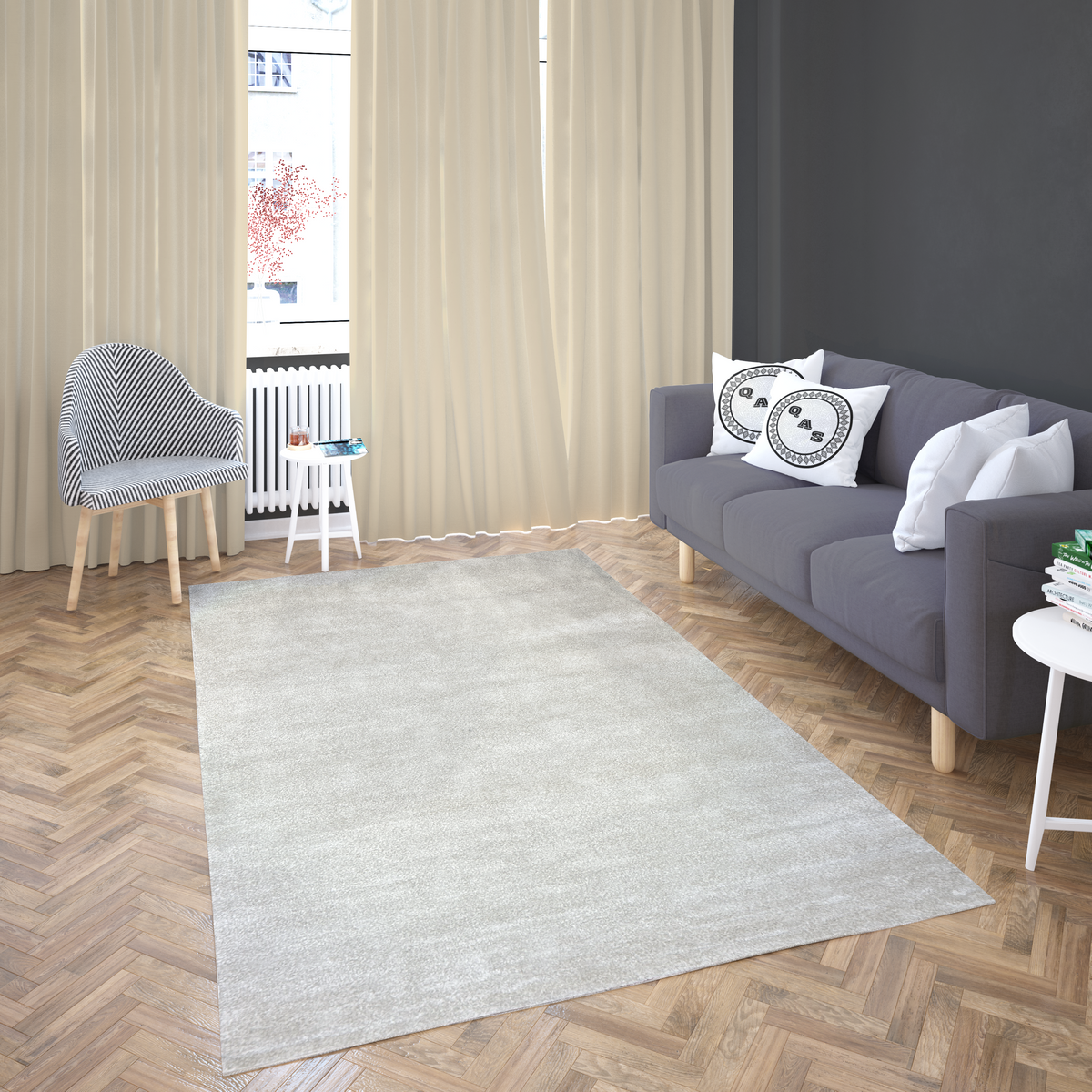 Cozy Plain Turkish Carpet
