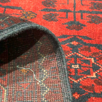 Handmade Afghan Khal Mohammadi Carpet, KM5129, Red - 100 x 150 cm