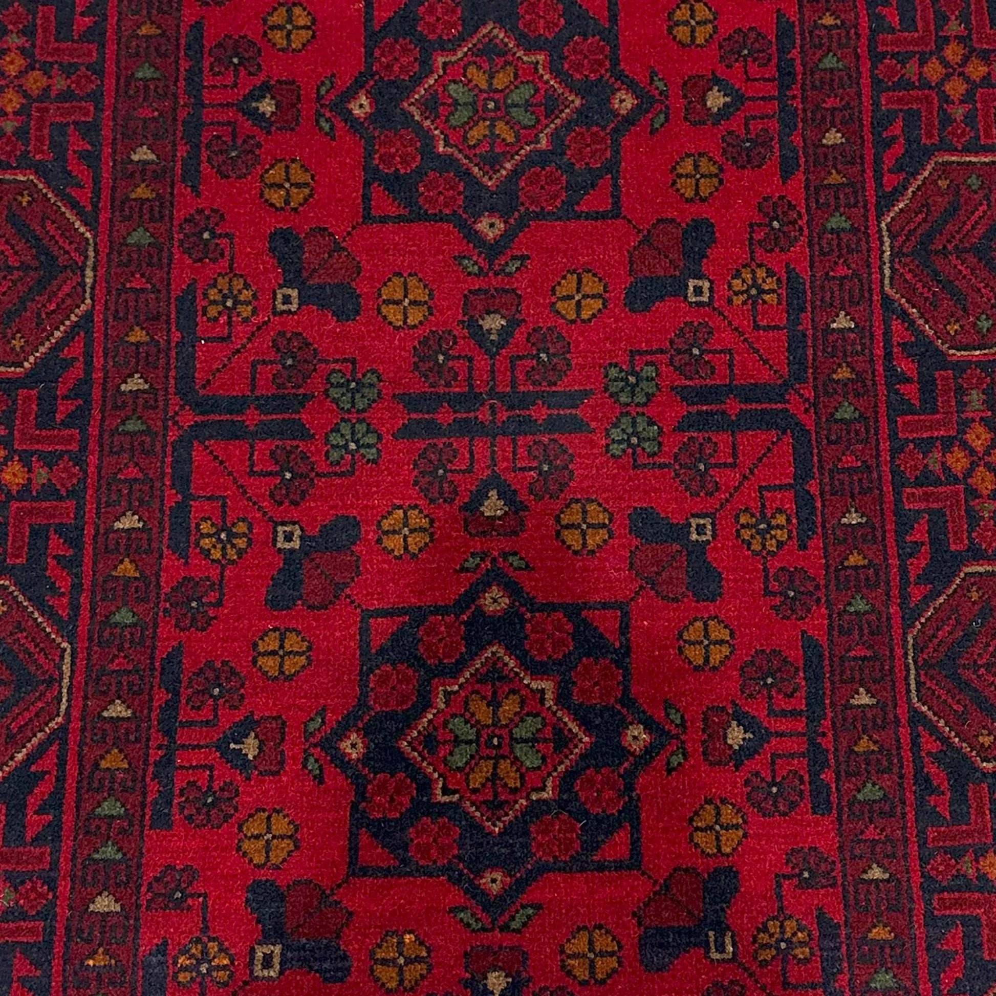 Handmade Afghan Khal Mohammadi Carpet, KM6000, Red - 80 x 120 cm