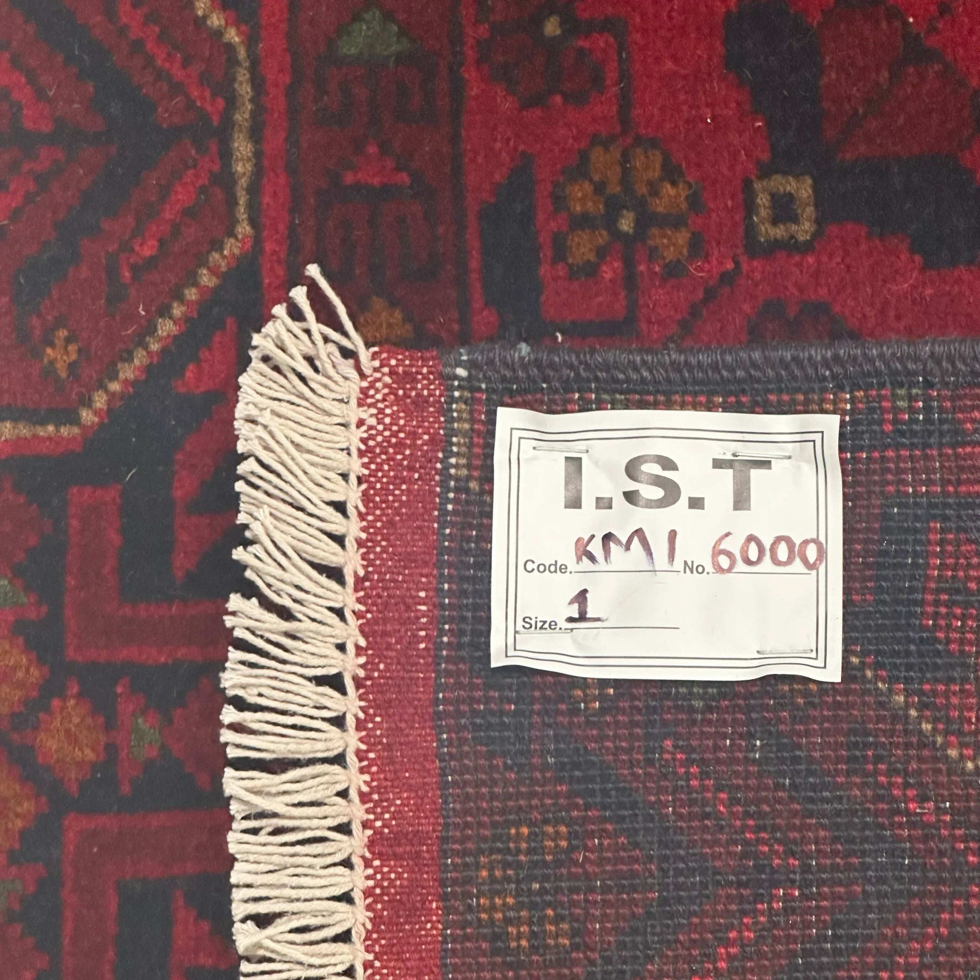 Handmade Afghan Khal Mohammadi Carpet, KM6000, Red - 80 x 120 cm