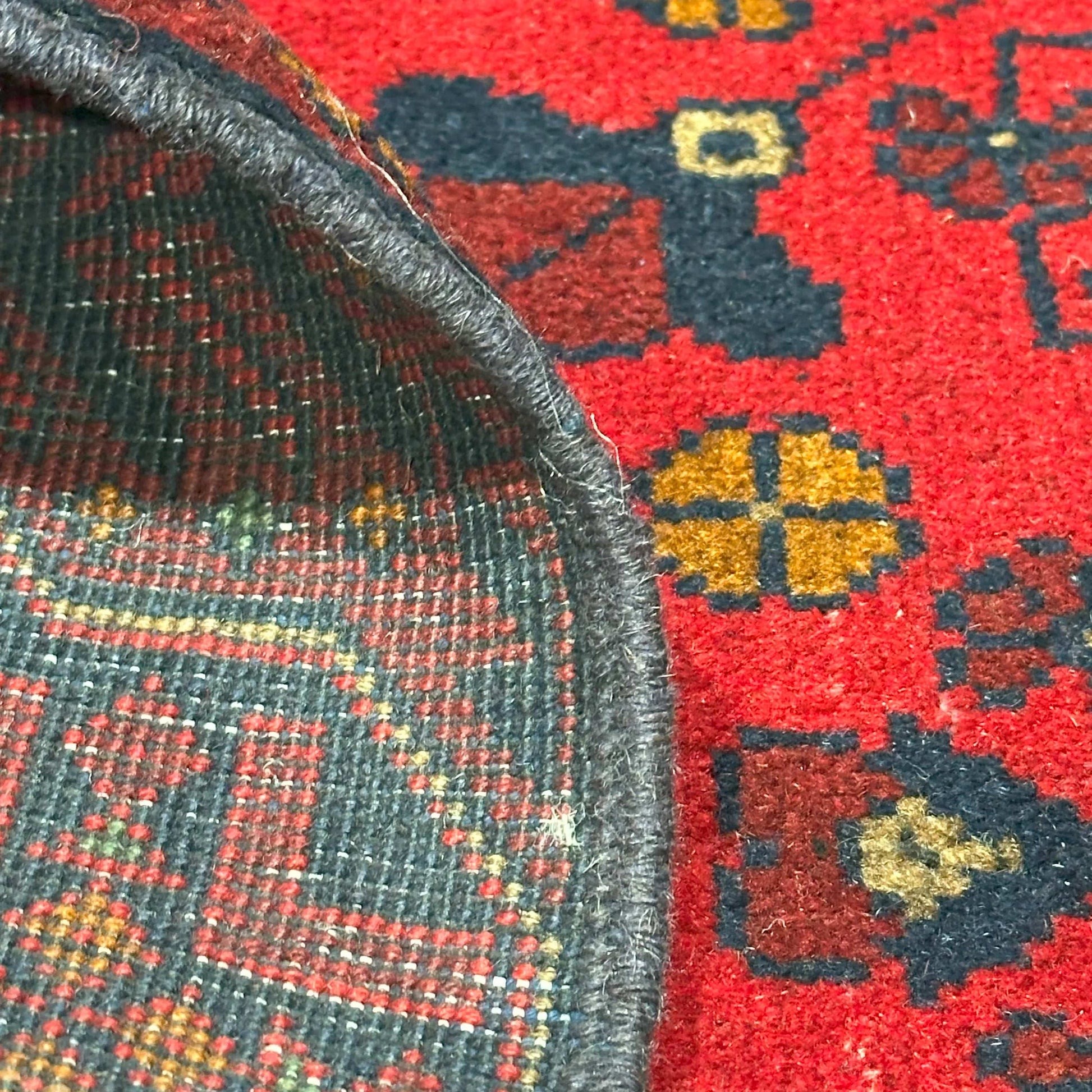 Handmade Afghan Khal Mohammadi Carpet, KM6000, Red - 80 x 120 cm