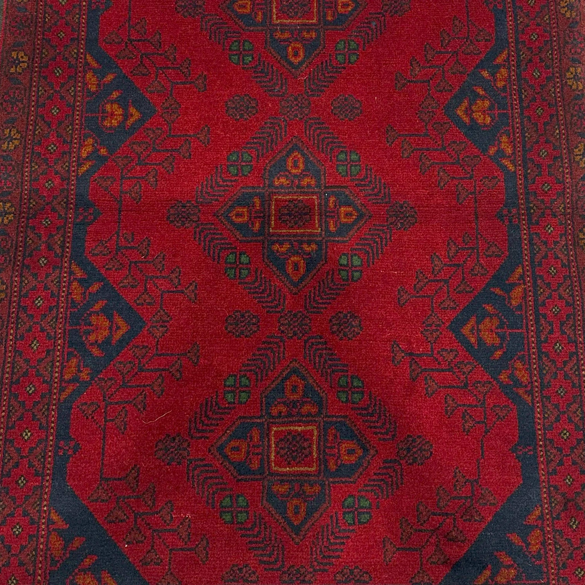Handmade Afghan Khal Mohammadi Carpet, KM6002, Red - 80 x 120 cm