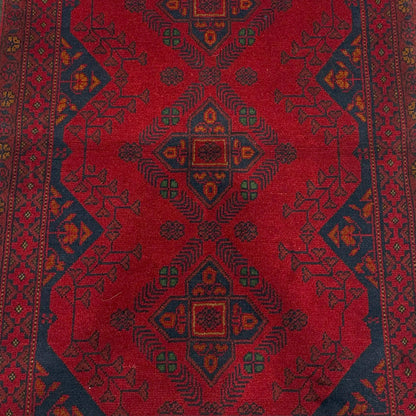 Handmade Afghan Khal Mohammadi Carpet, KM6002, Red - 80 x 120 cm