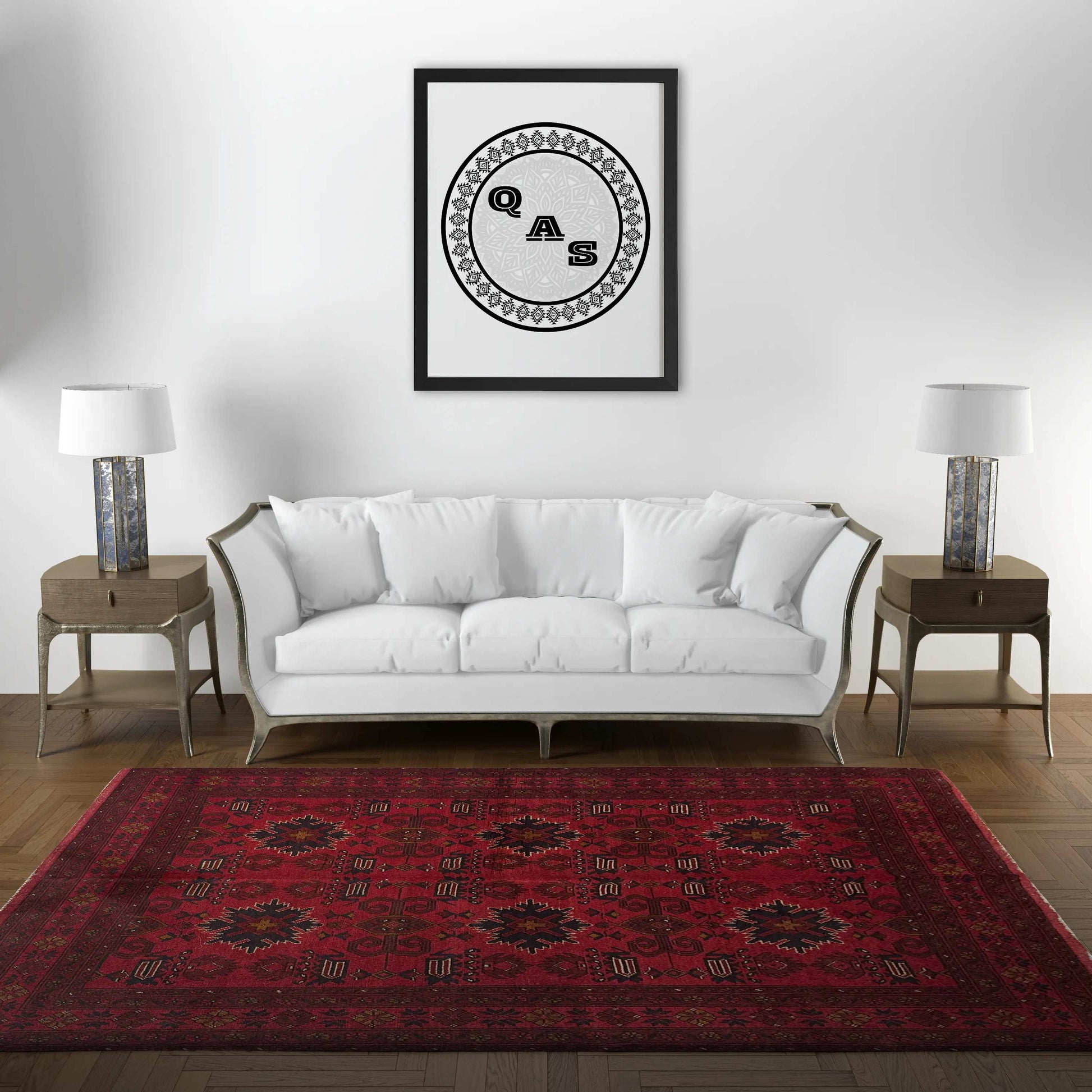 Handmade Afghan Khal Mohammadi Carpet, KM6003, Red - 150 x 200 cm